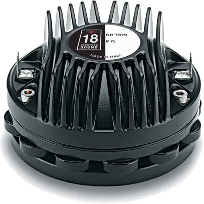 18 Sound ND1070 1 tums HF kompressordriver 100W 8 Ohm Rabatt